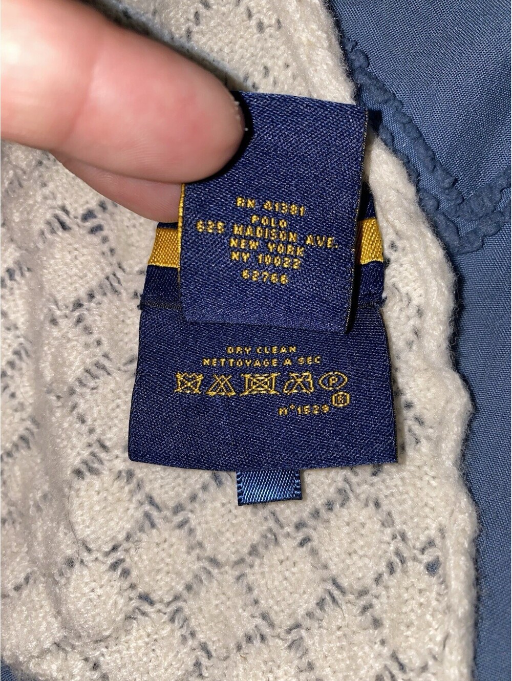 Ralph Lauren Rugby Women’s Scarf 30% Wool Vintage One Size beige Unisex - Picture 7 of 8